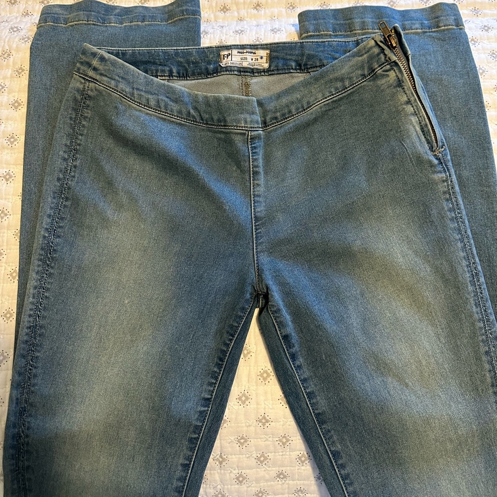 Free people flare slit jean